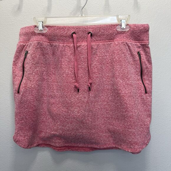 Green Tea | Pink Active Outdoor Casual Skort Skirt Size Large Zipper Pockets - Picture 2 of 6